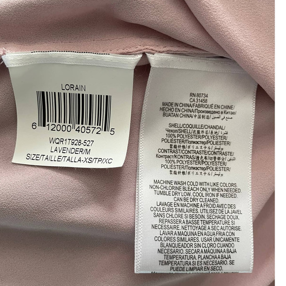 NWT $178 BCBG Maxazria Lorain Pleated Ruffle Applique Top Size XS Pink - Picture 5 of 6